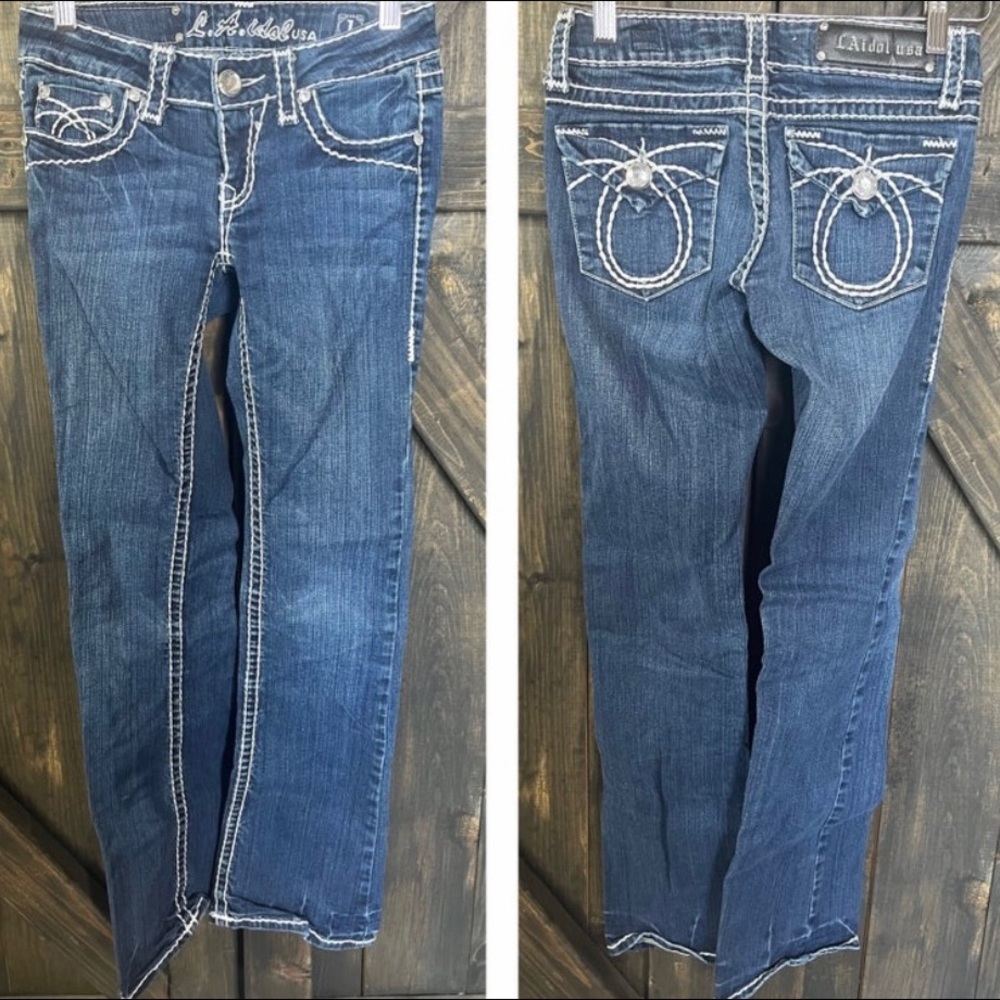 LA Idol Stitched Boot Cut Jeans - Size 1 NWT